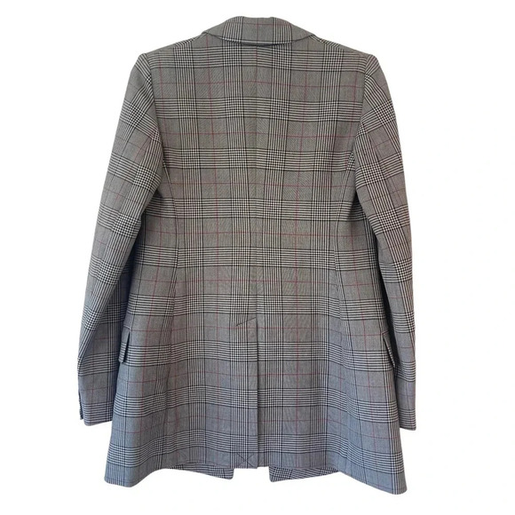 NWT Aritzia Wilfred Womens 00 Margaux Plaid Checkered Black Gray Blazer - Picture 8 of 11